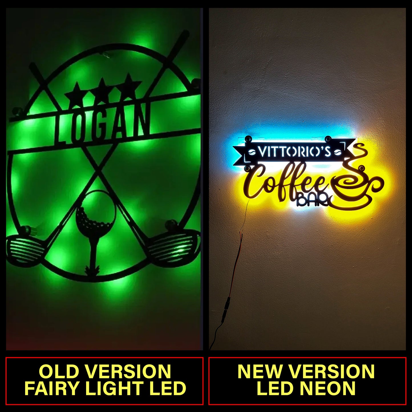 Campsite Lovers - Camping Car Home Decoration - LED Light Personalized Cut Metal Sign