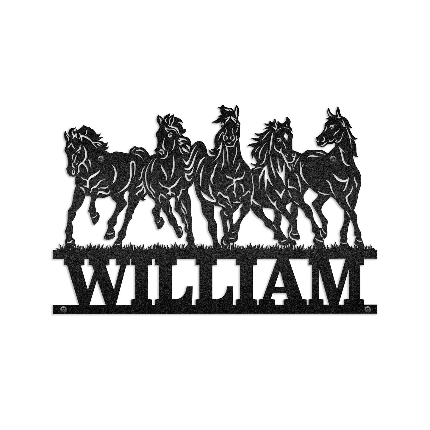 Horse Racing - Farmhouse Home Decoration - LED Light Personalized Cut Metal Sign