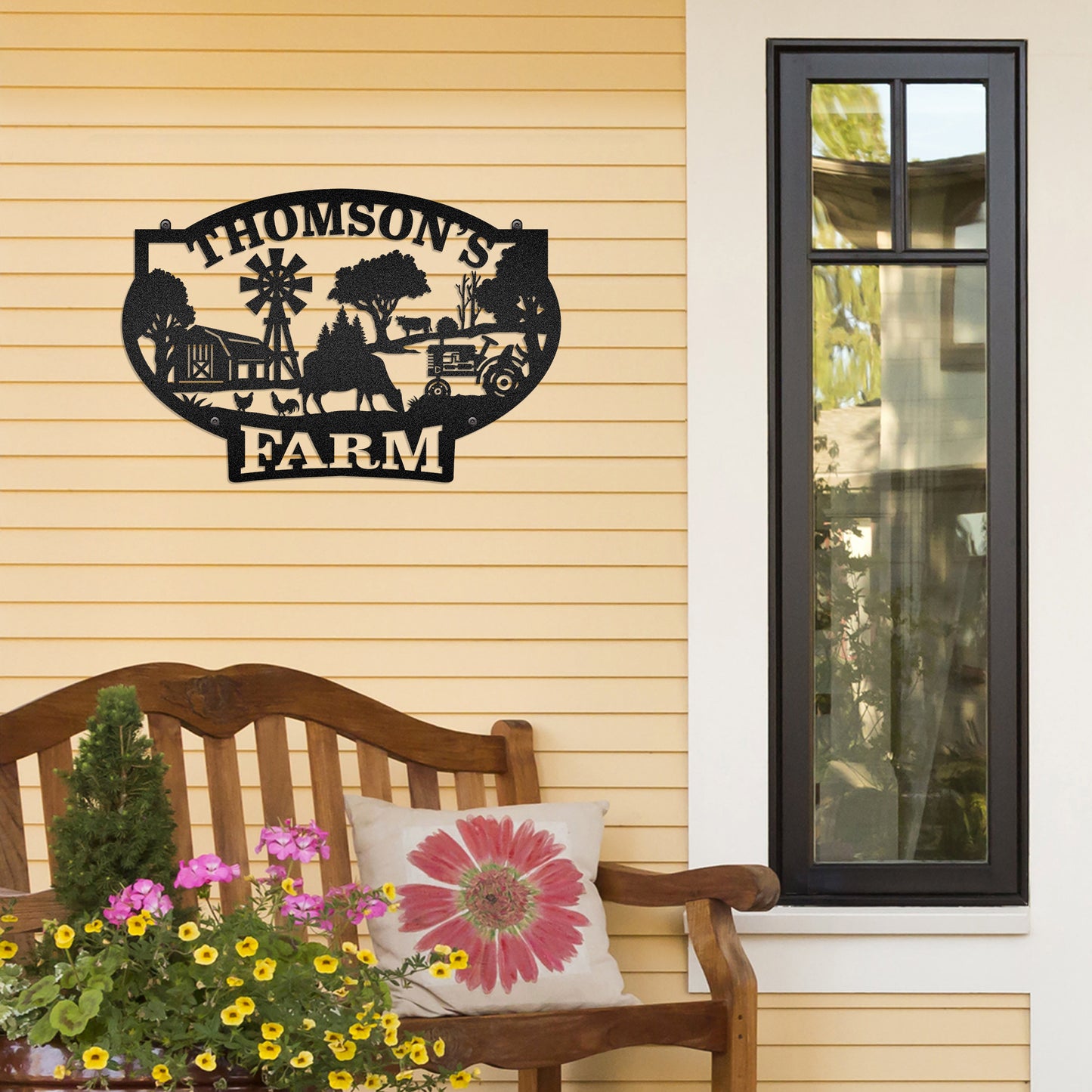 Better Farm Life - Farmhouse Decoration - LED Light Personalized Cut Metal Sign