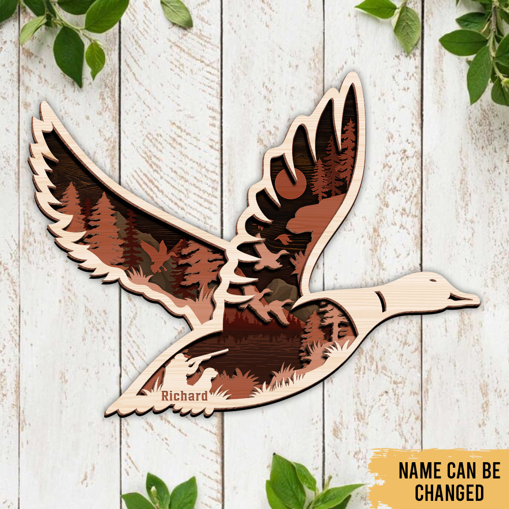 Mallard Duck Hunting - Woodland Animal Decoration - Personalized 4-Lay –  Heralus