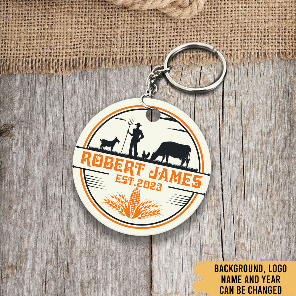 Personalized Farm Logo - Farm Life Accessories - Acrylic Keychain