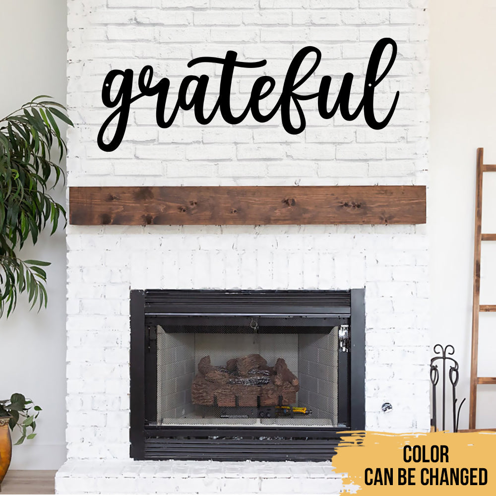 Grateful - Short Quotes Farm Life Wall Art Decor - Personalized Cut Metal Sign