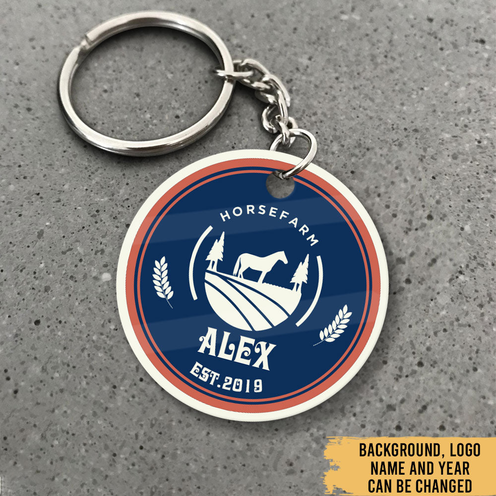 Personalized Farm Logo - Farm Life Accessories - Acrylic Keychain