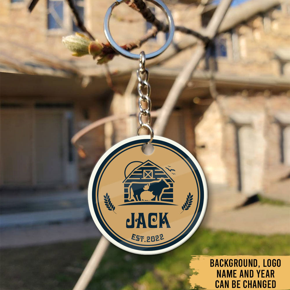 Personalized Farm Logo - Farm Life Accessories - Acrylic Keychain