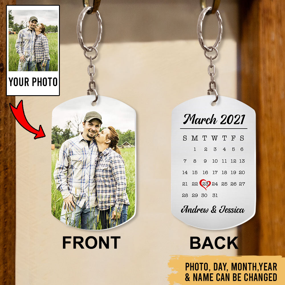 Anniversary Date - Country Farm Love Accessories - Personalized Aluminium Keychain