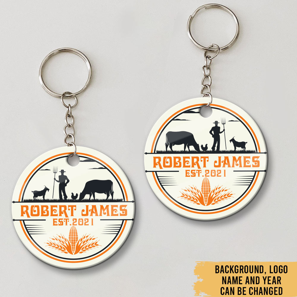 Personalized Farm Logo - Farm Life Accessories - Acrylic Keychain