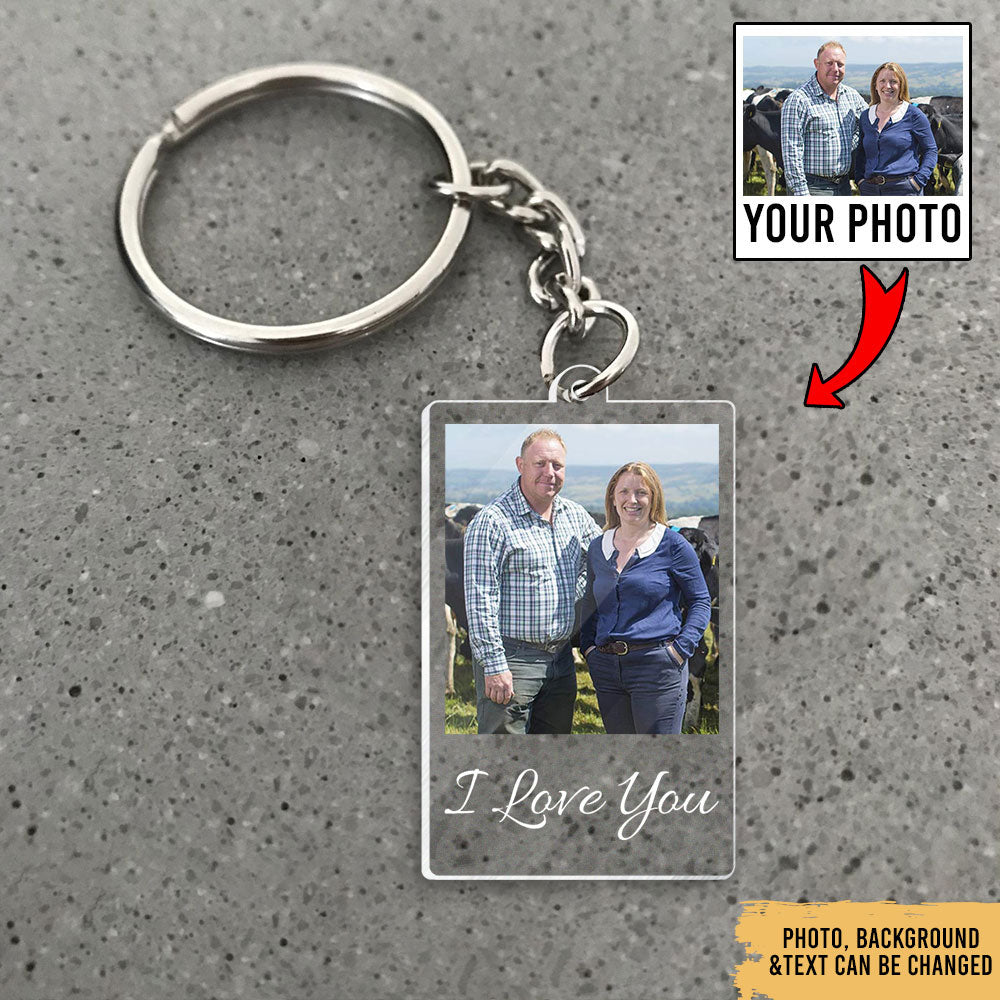 Personalized Couple Photo - Country Farm Love Accessories - Acrylic Keychain