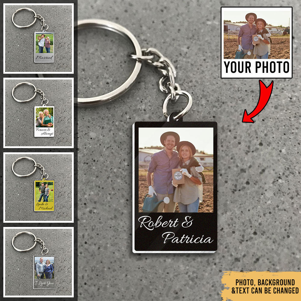 Personalized Couple Photo - Country Farm Love Accessories - Acrylic Keychain