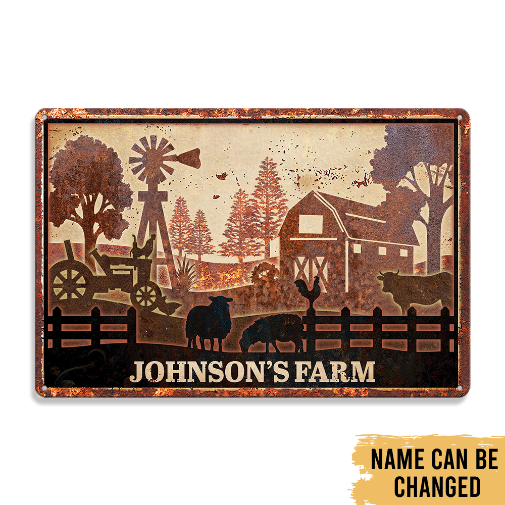 Sheep Farming - Farm Animal Farmhouse Decoration - Personalized Rectangle Metal Sign