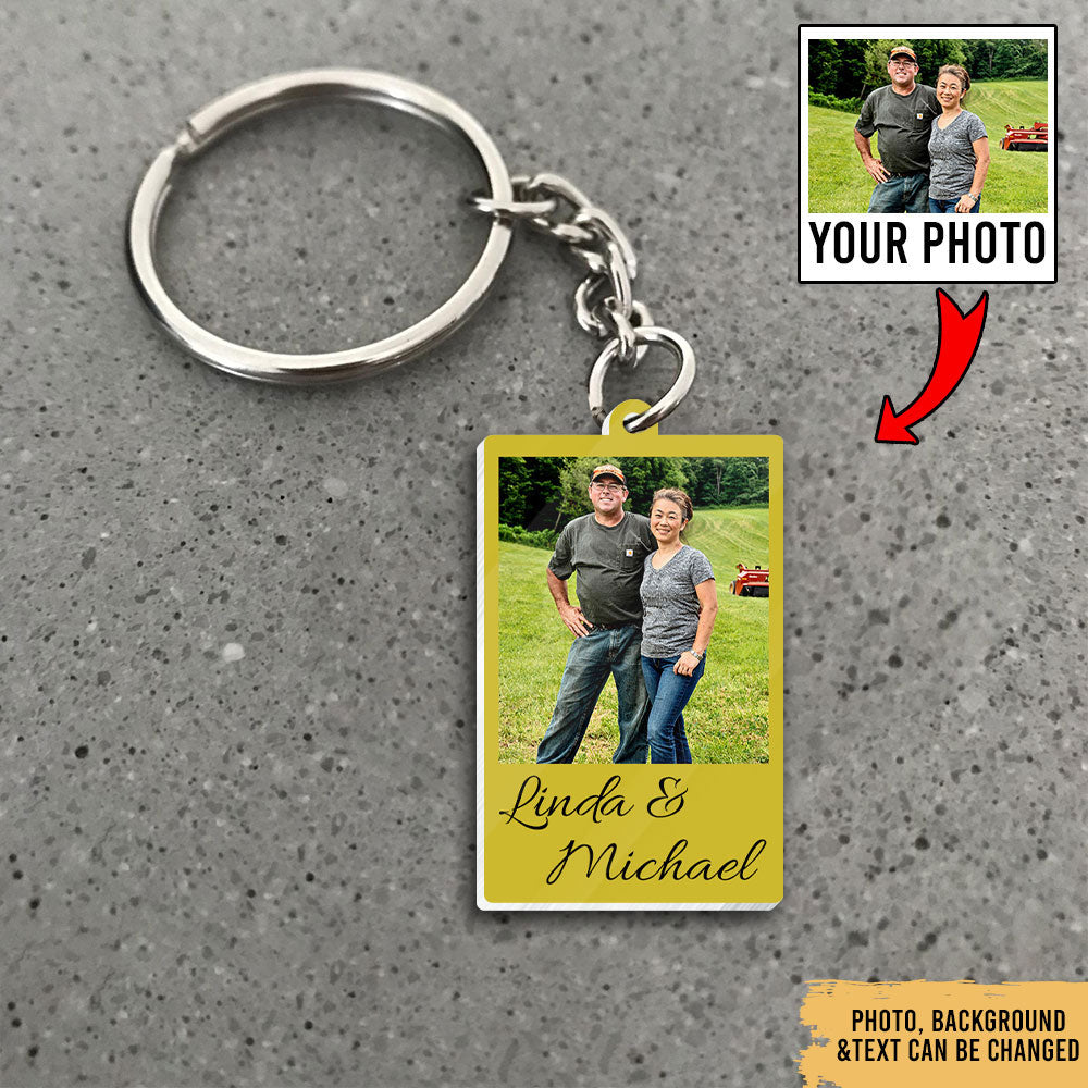 Personalized Couple Photo - Country Farm Love Accessories - Acrylic Keychain