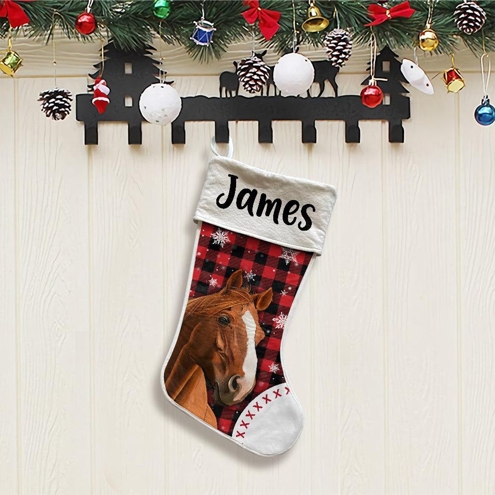 Personalized Christmas Draft Horse Christmas Stocking, Extra Large