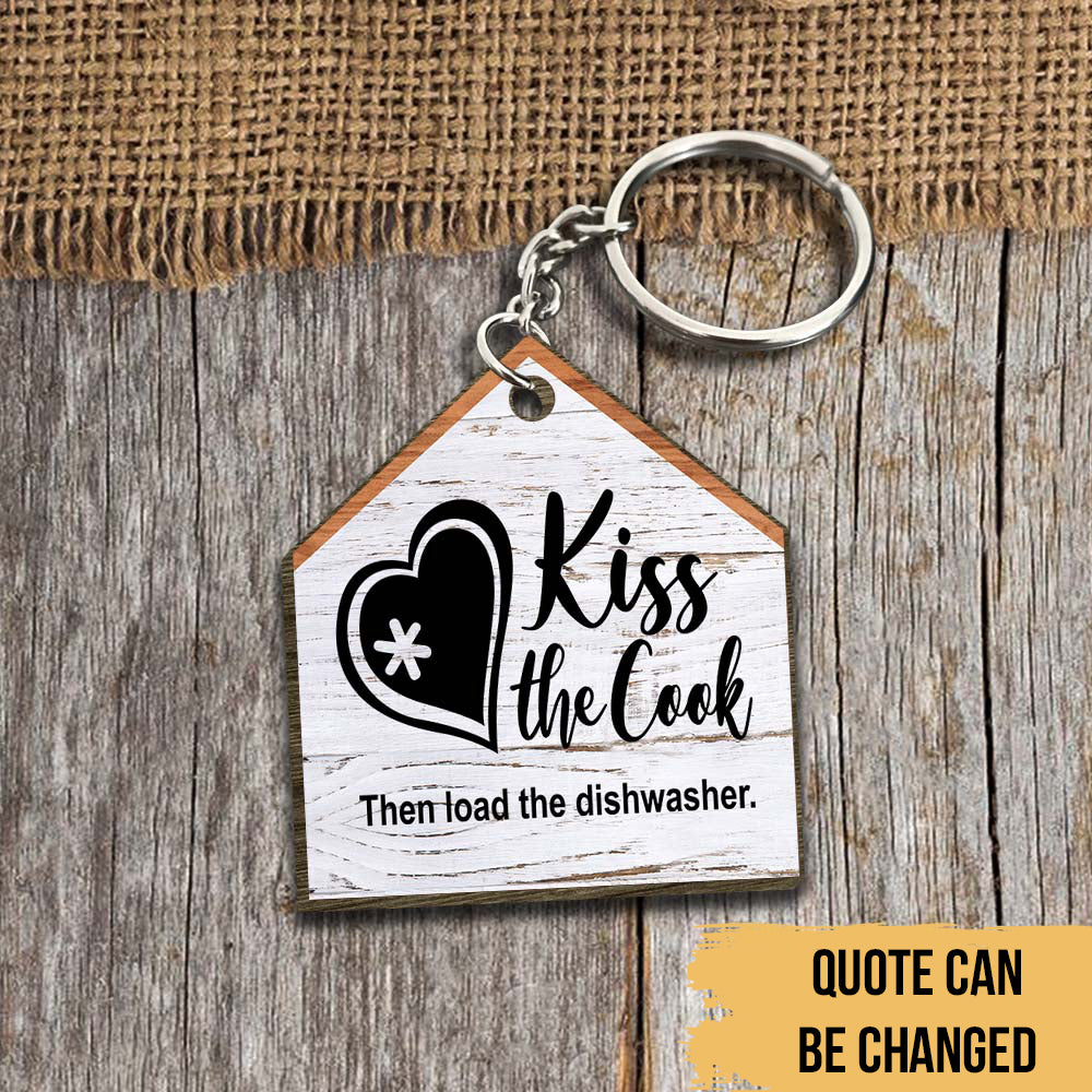 Family & Kitchen Farmhouse Quotes - Farm Life Accessories - Personalized 2-Sided Wooden Keychain